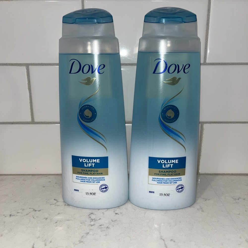 2X Dove Volume Lift Shampoo For Fine Flat Hair 13.5 oz Discontinued HTF